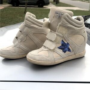 Rare Isabel Marant Bekett suede sketchers high top sneakers